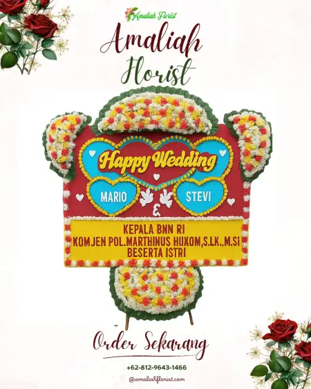 Papan Bunga Pernikahan Pacarkembang